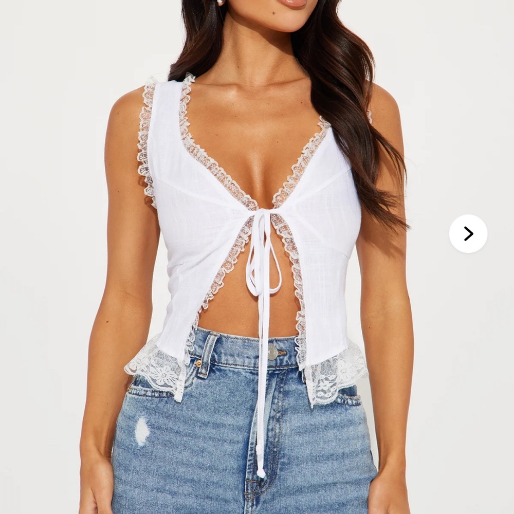 Frolicking Through Top - White